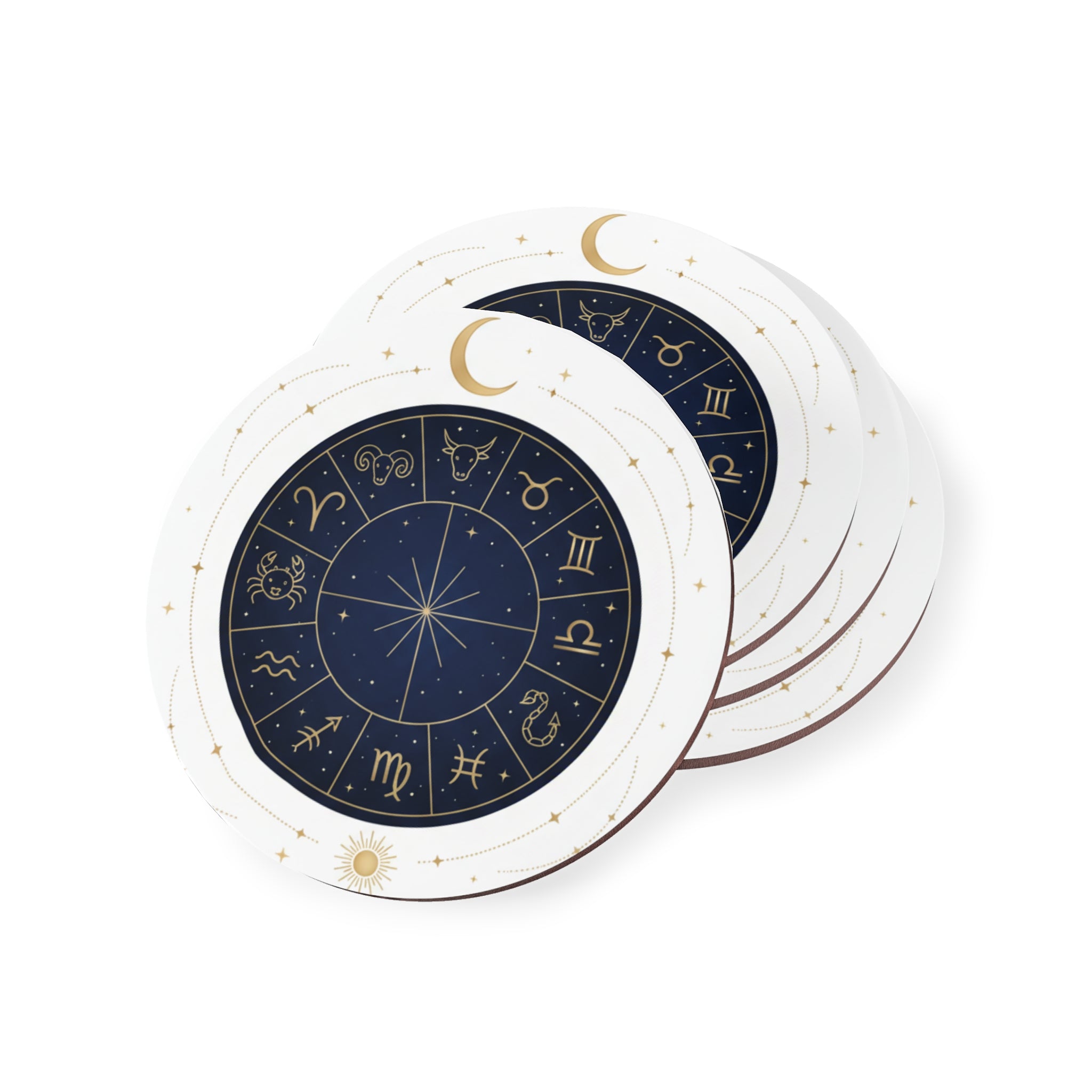 Zodiac Constellation Coasters — Astrological Sign Drink Coaster Set