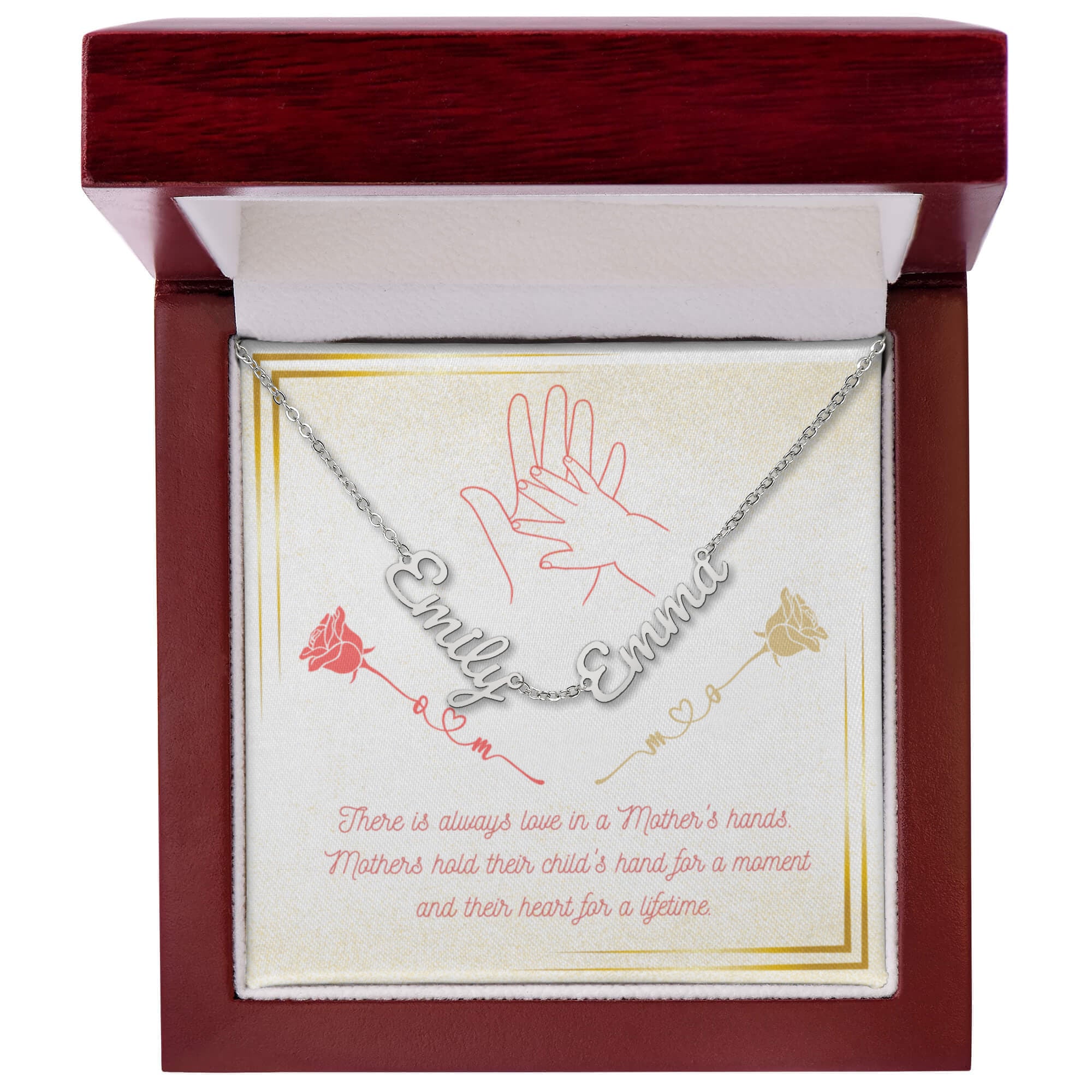 Multiple Name Necklace: Love in Mother's Hands
