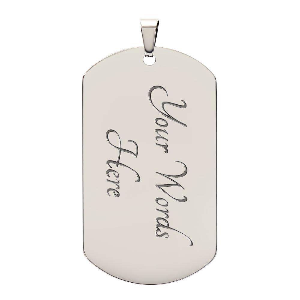 Personalized Luxury Dog Tag Necklace: Photo on front and special message on back