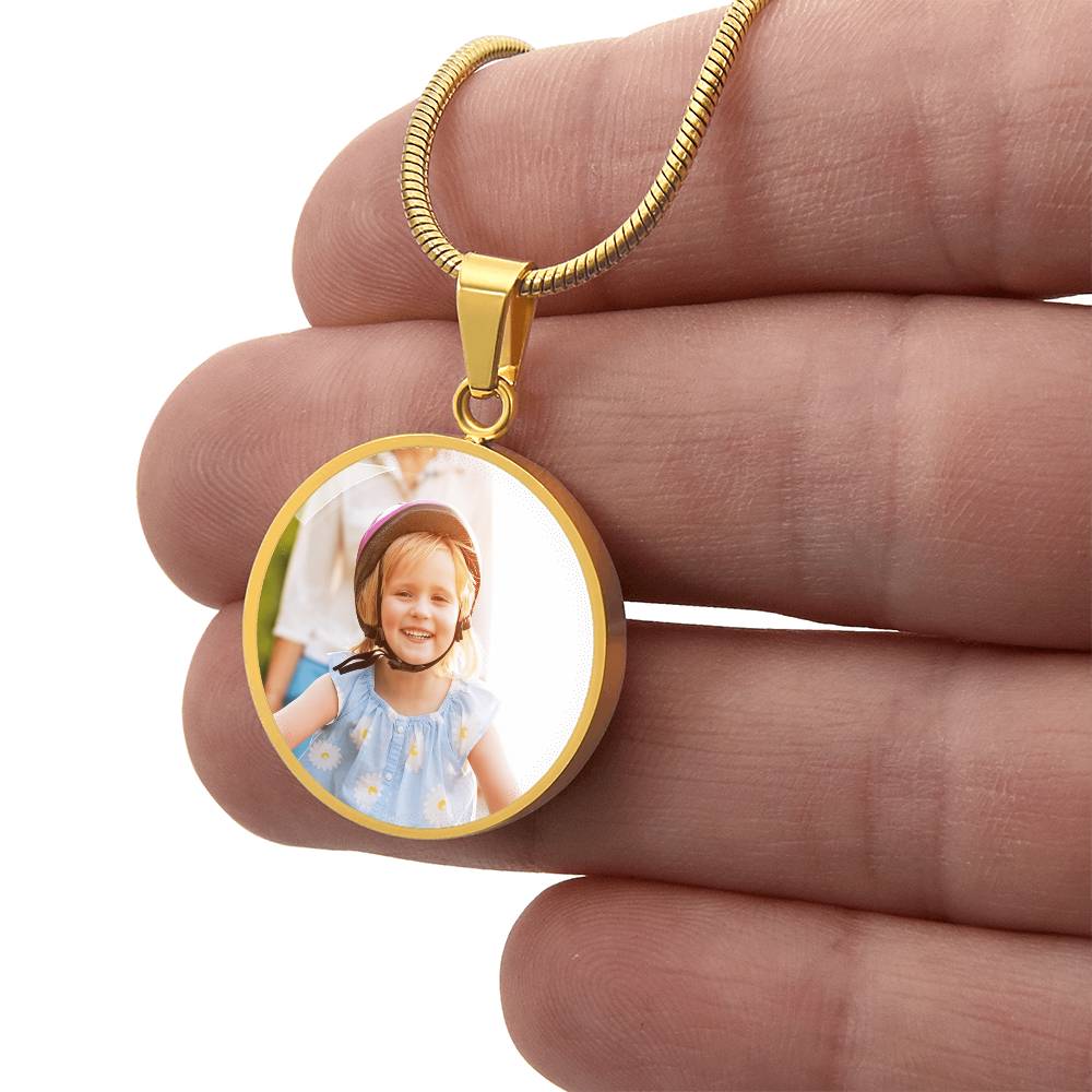Personalized Circle Necklace with Engraving: A Mother's Reason