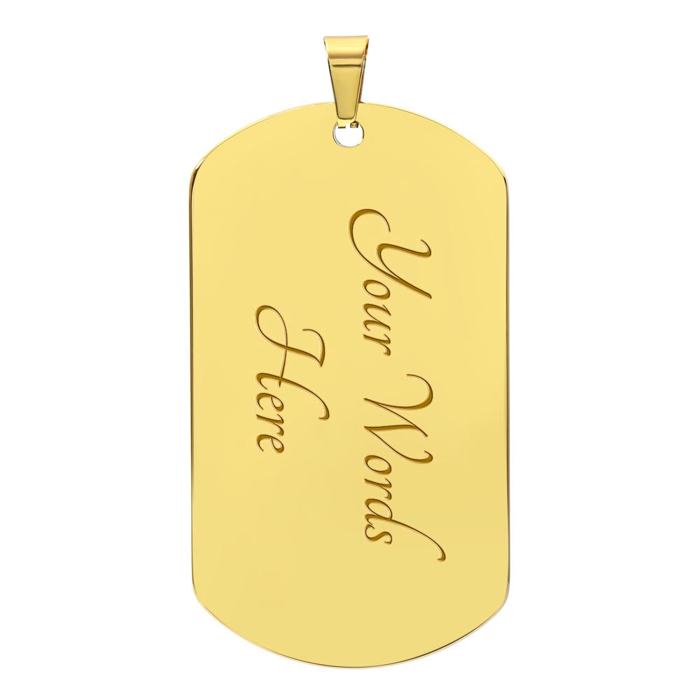Personalized Luxury Dog Tag Necklace: Photo on front and special message on back