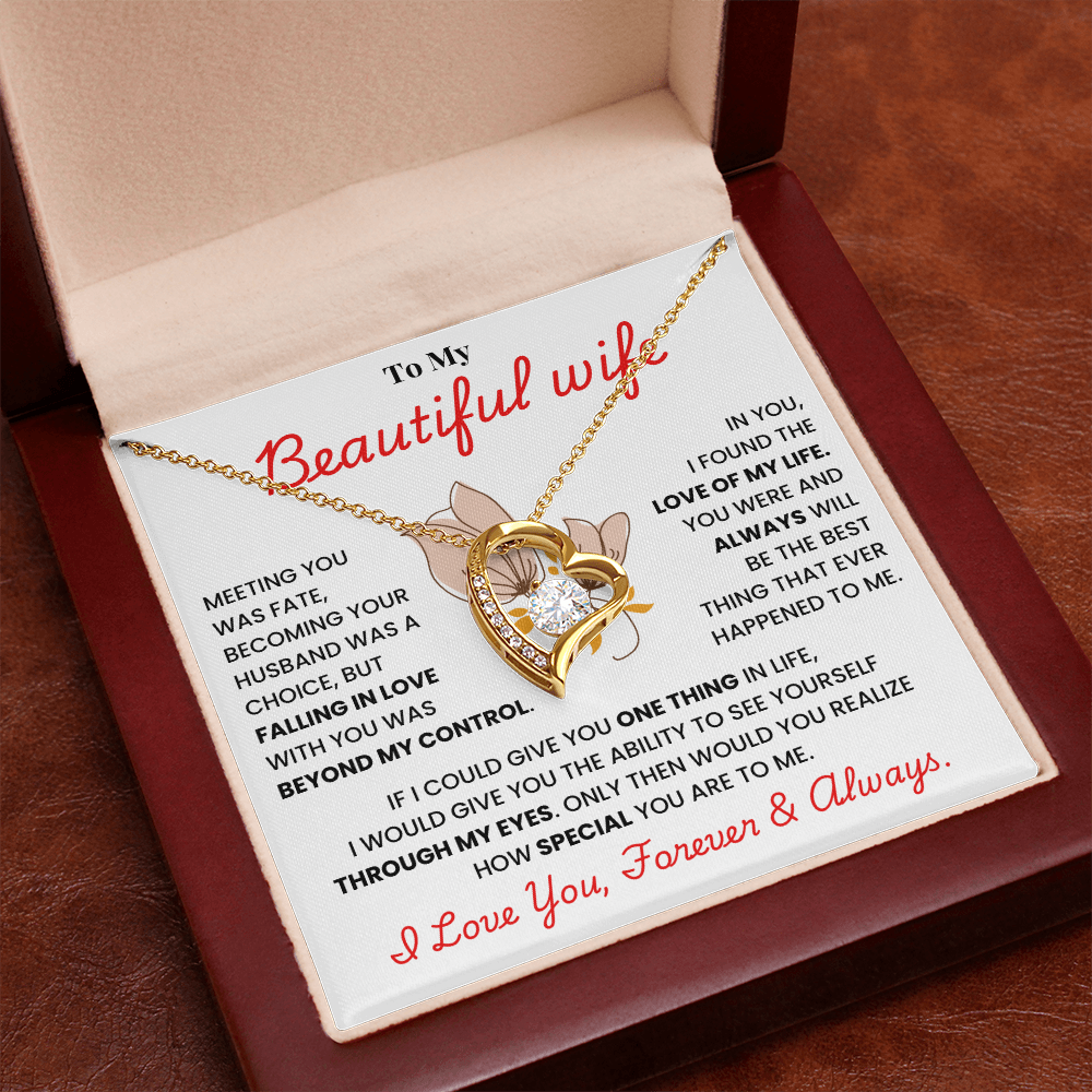 Beautiful Wife: Love Forever & Always - necklace