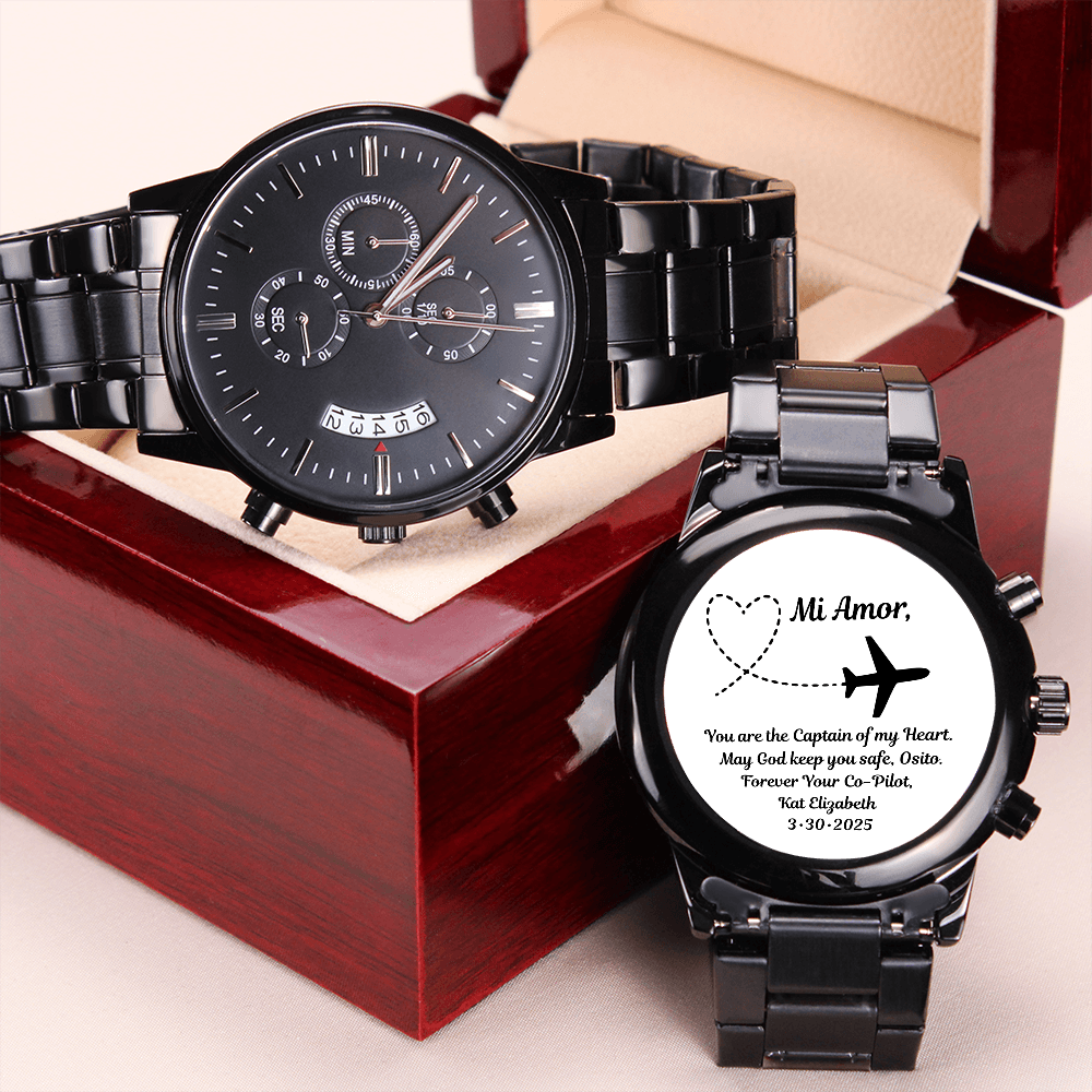 Personalized Engraved Chronograph Watch: My Soul Mate