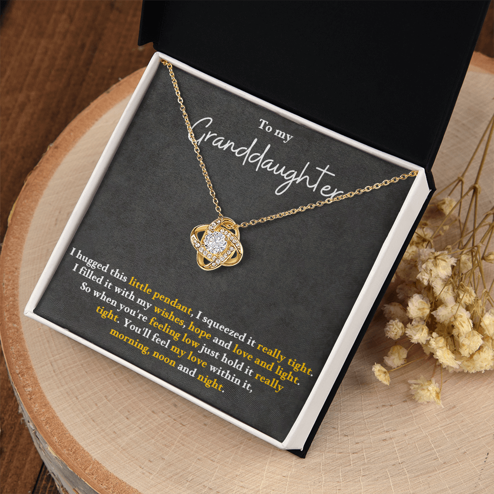 Granddaughter: Wishes, Hope, Love, & Light - necklace