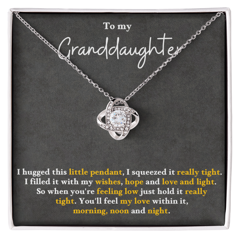 Granddaughter: Wishes, Hope, Love, & Light - necklace
