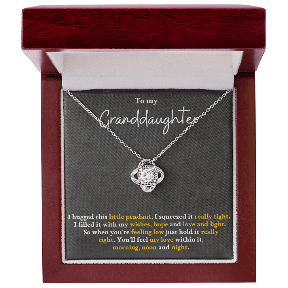 Granddaughter: Wishes, Hope, Love, & Light - necklace