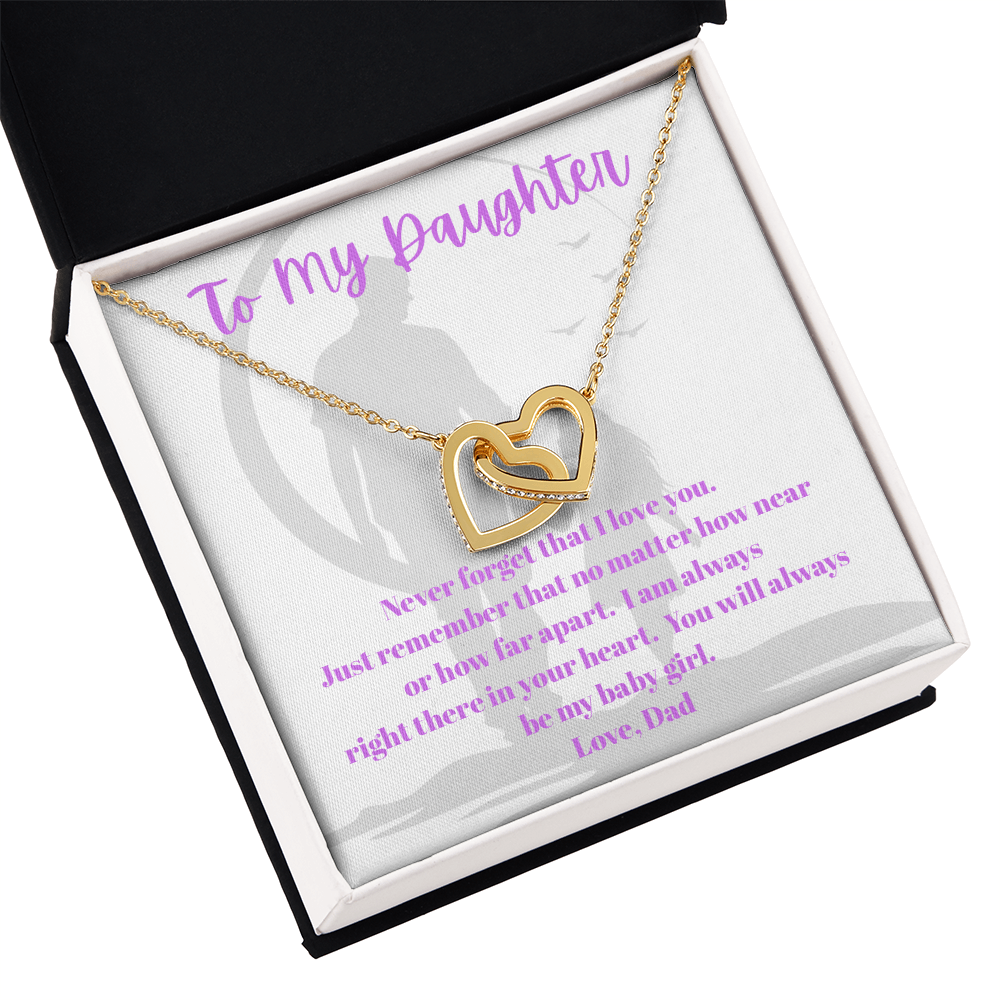 Interlocking Hearts Necklace: Dad to Daughter