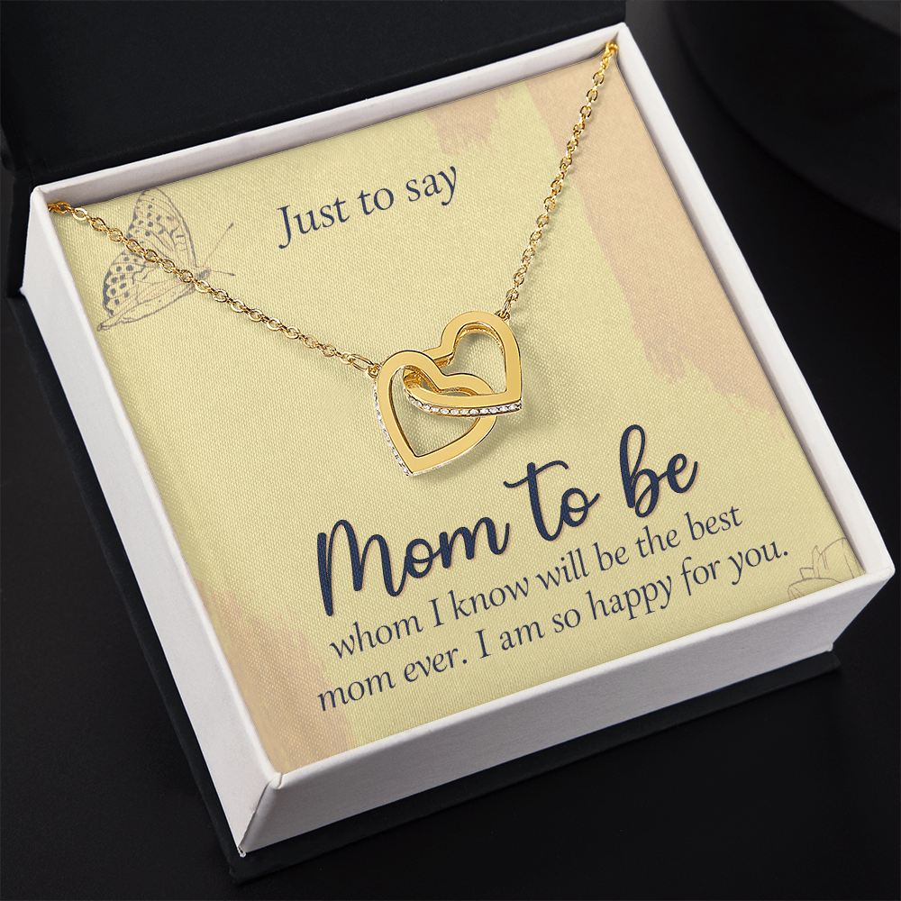Interlocking Hearts Necklace: Mom to Be