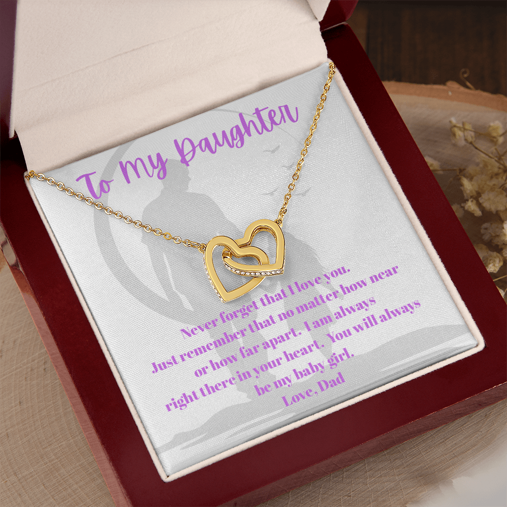 Interlocking Hearts Necklace: Dad to Daughter