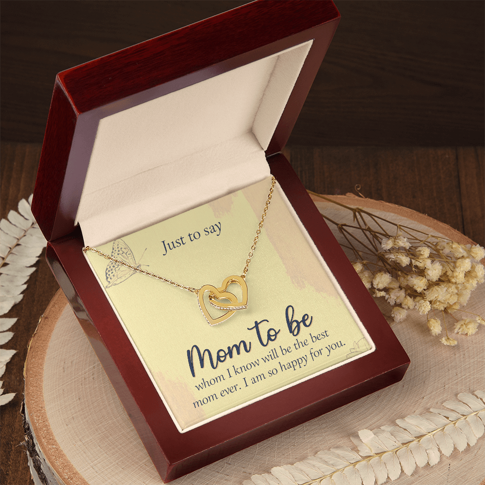 Interlocking Hearts Necklace: Mom to Be