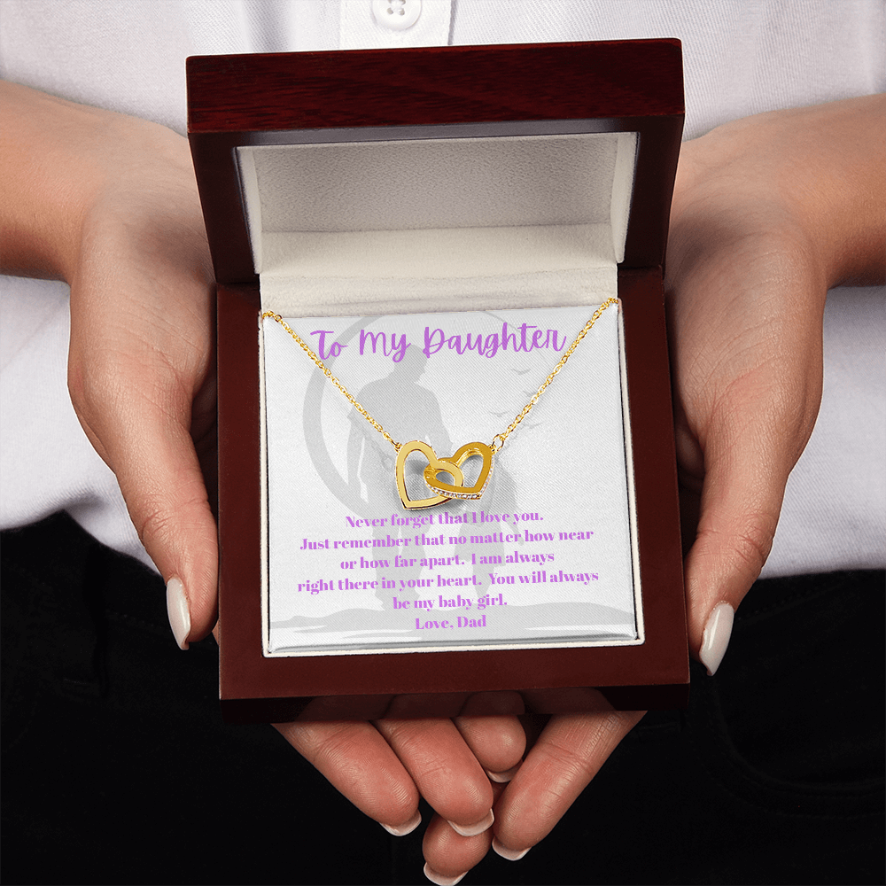 Interlocking Hearts Necklace: Dad to Daughter