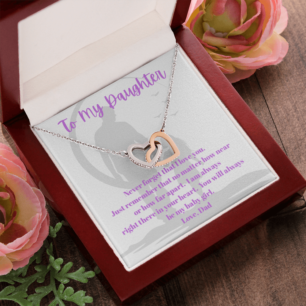 Interlocking Hearts Necklace: Dad to Daughter