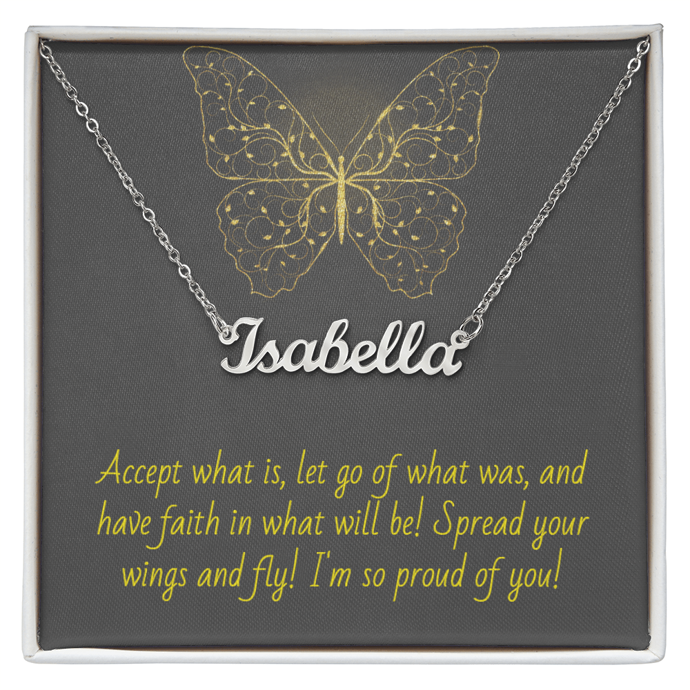 Personalized Name Necklace: Spread Your Wings