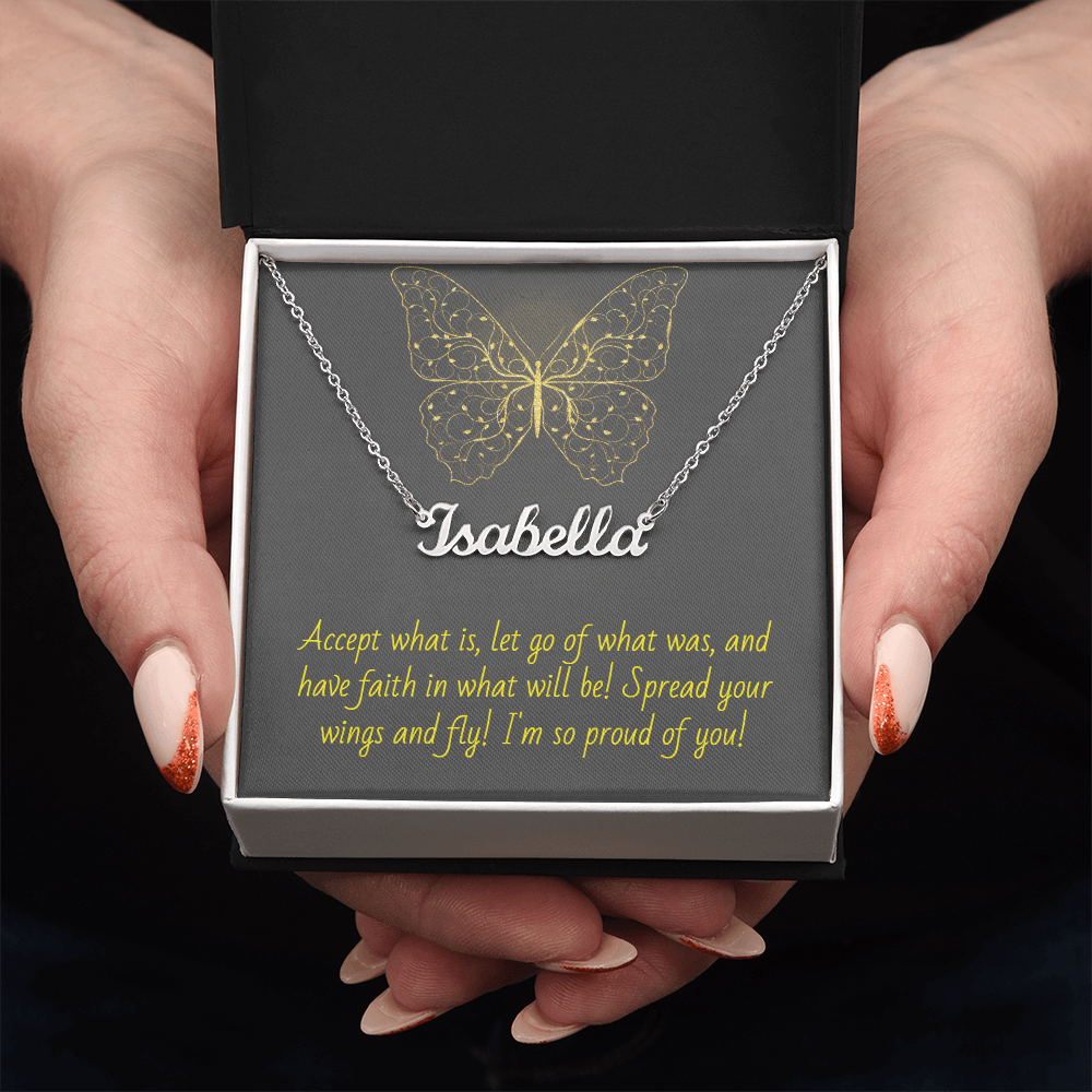 Personalized Name Necklace: Spread Your Wings