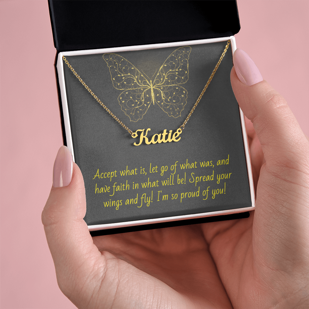 Personalized Name Necklace: Spread Your Wings