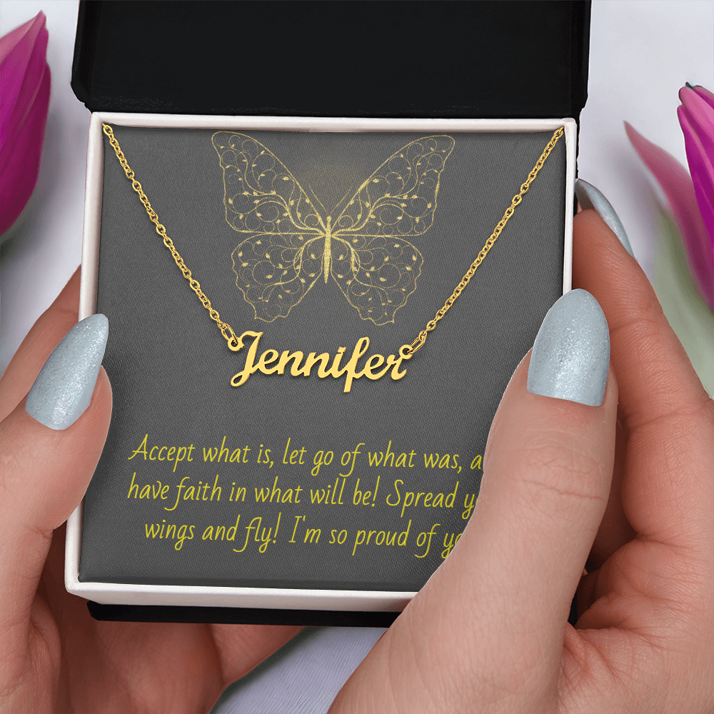 Personalized Name Necklace: Spread Your Wings