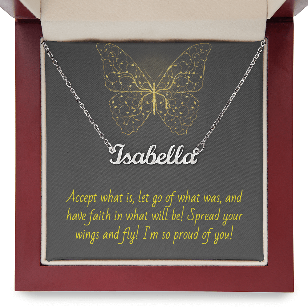 Personalized Name Necklace: Spread Your Wings