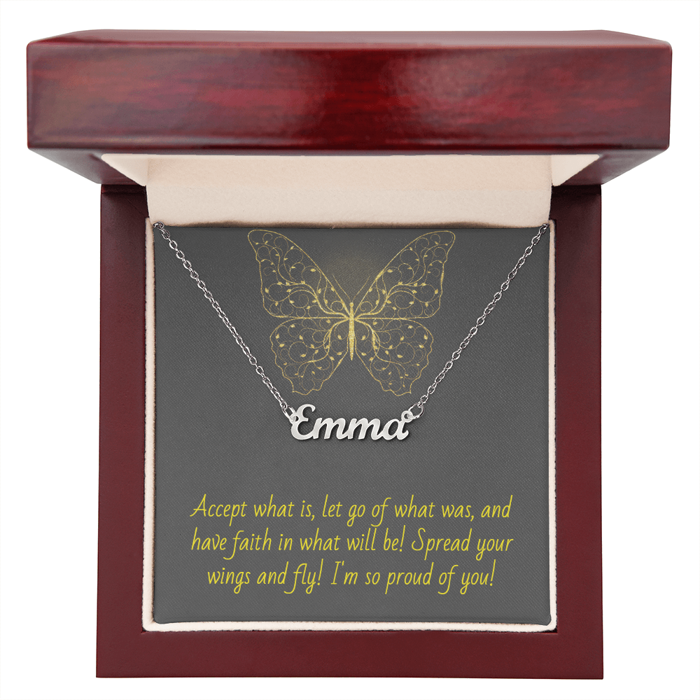 Personalized Name Necklace: Spread Your Wings