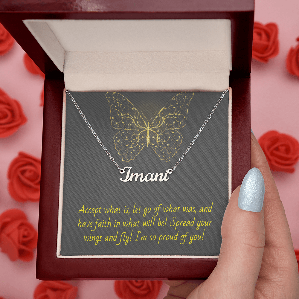 Personalized Name Necklace: Spread Your Wings