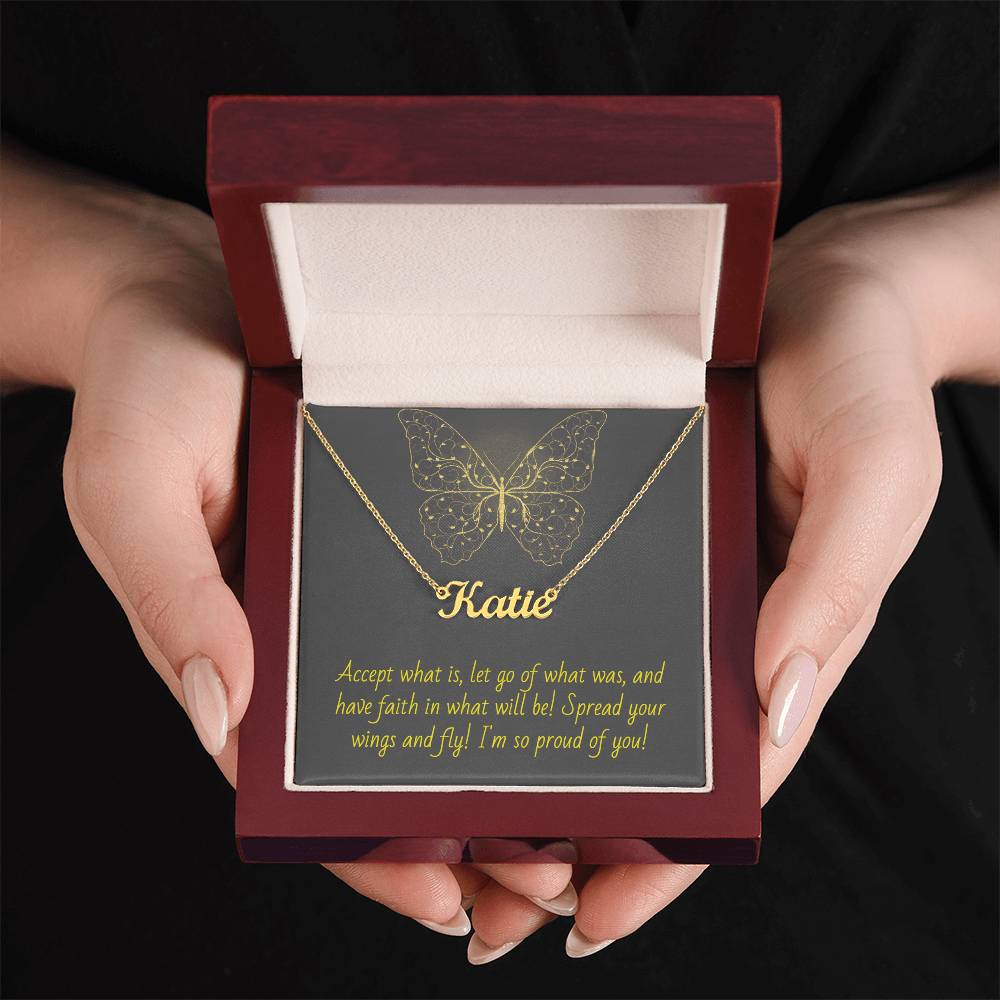 Personalized Name Necklace: Spread Your Wings