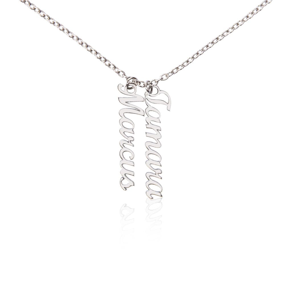Personalized Multi Name Vertical Necklace: A Grandma's Garden of Love Bugs