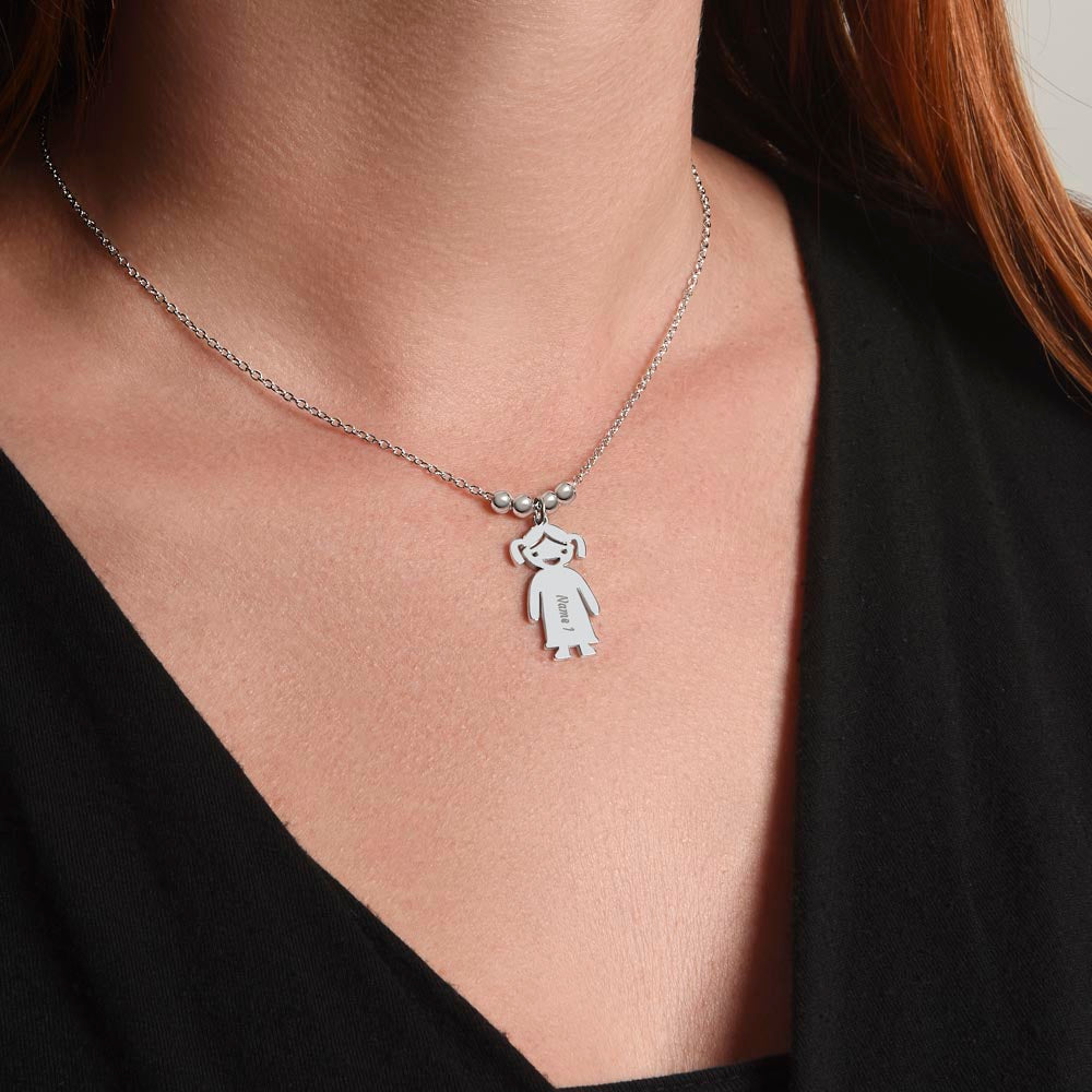 Personalized Child's Name Charms with Necklace: PSALM 127:3