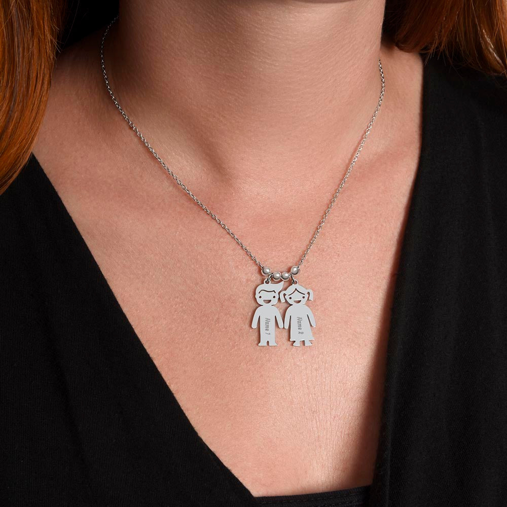 Personalized Child's Name Charms with Necklace: PSALM 127:3