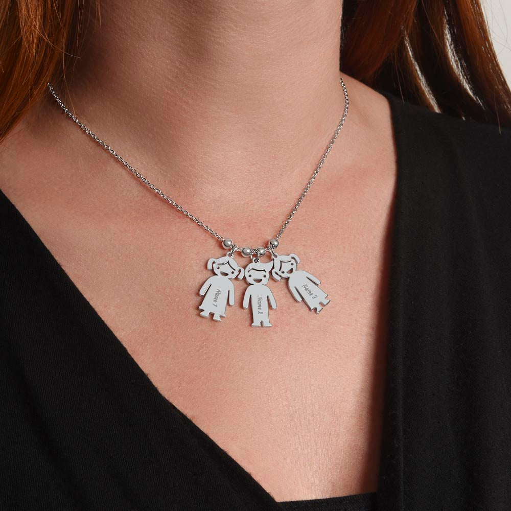 Personalized Child's Name Charms with Necklace: PSALM 127:3