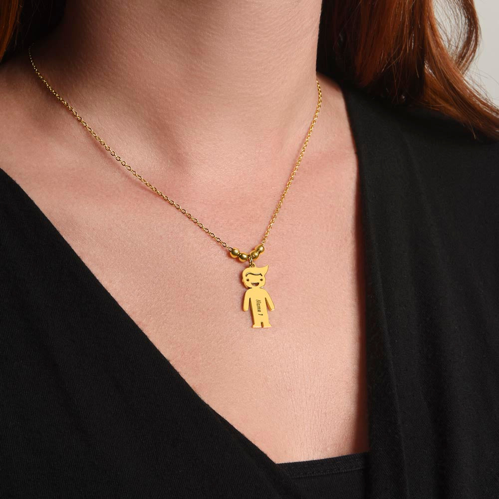 Personalized Child's Name Charms with Necklace: PSALM 127:3