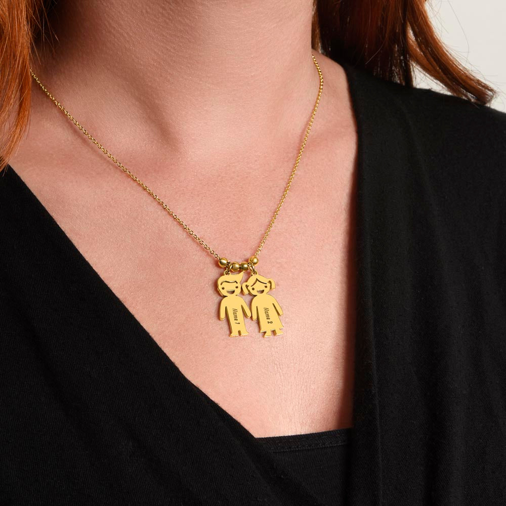 Personalized Child's Name Charms with Necklace: PSALM 127:3