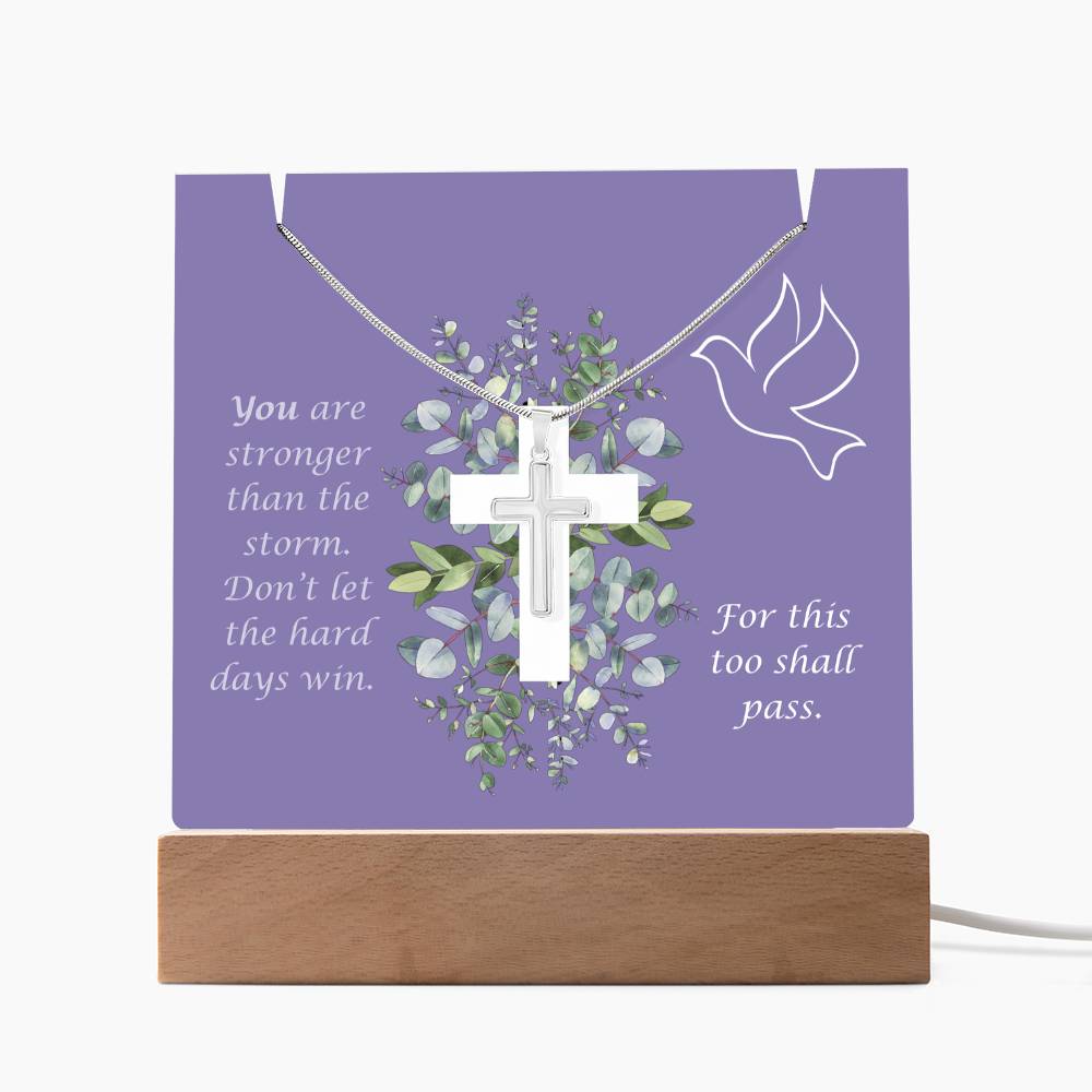 Acrylic Plaque with Cross Necklace Bundle (2)