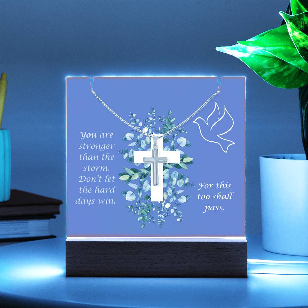 Acrylic Plaque with Cross Necklace Bundle (2)
