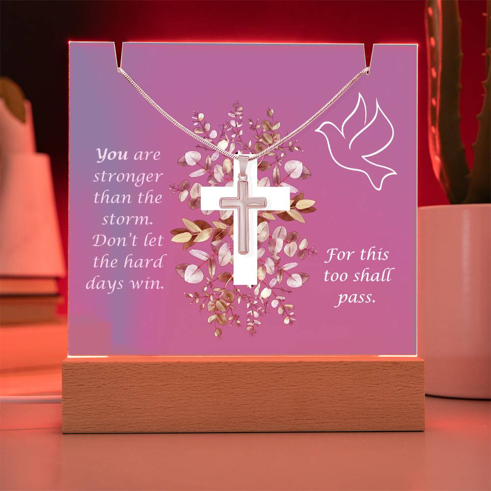 Acrylic Plaque with Cross Necklace Bundle (2)