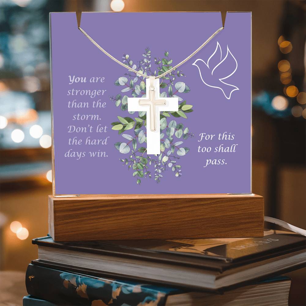 Acrylic Plaque with Cross Necklace Bundle (2)