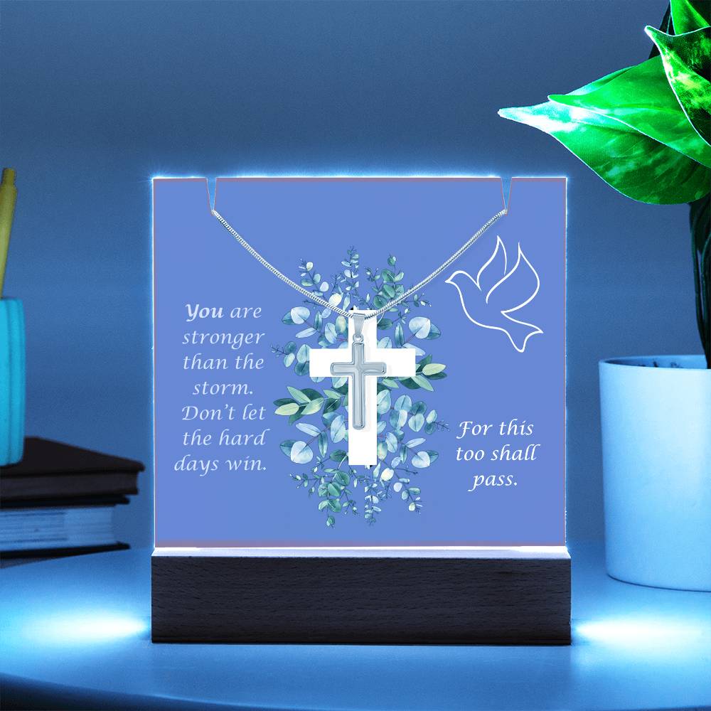 Acrylic Plaque with Cross Necklace Bundle (2)