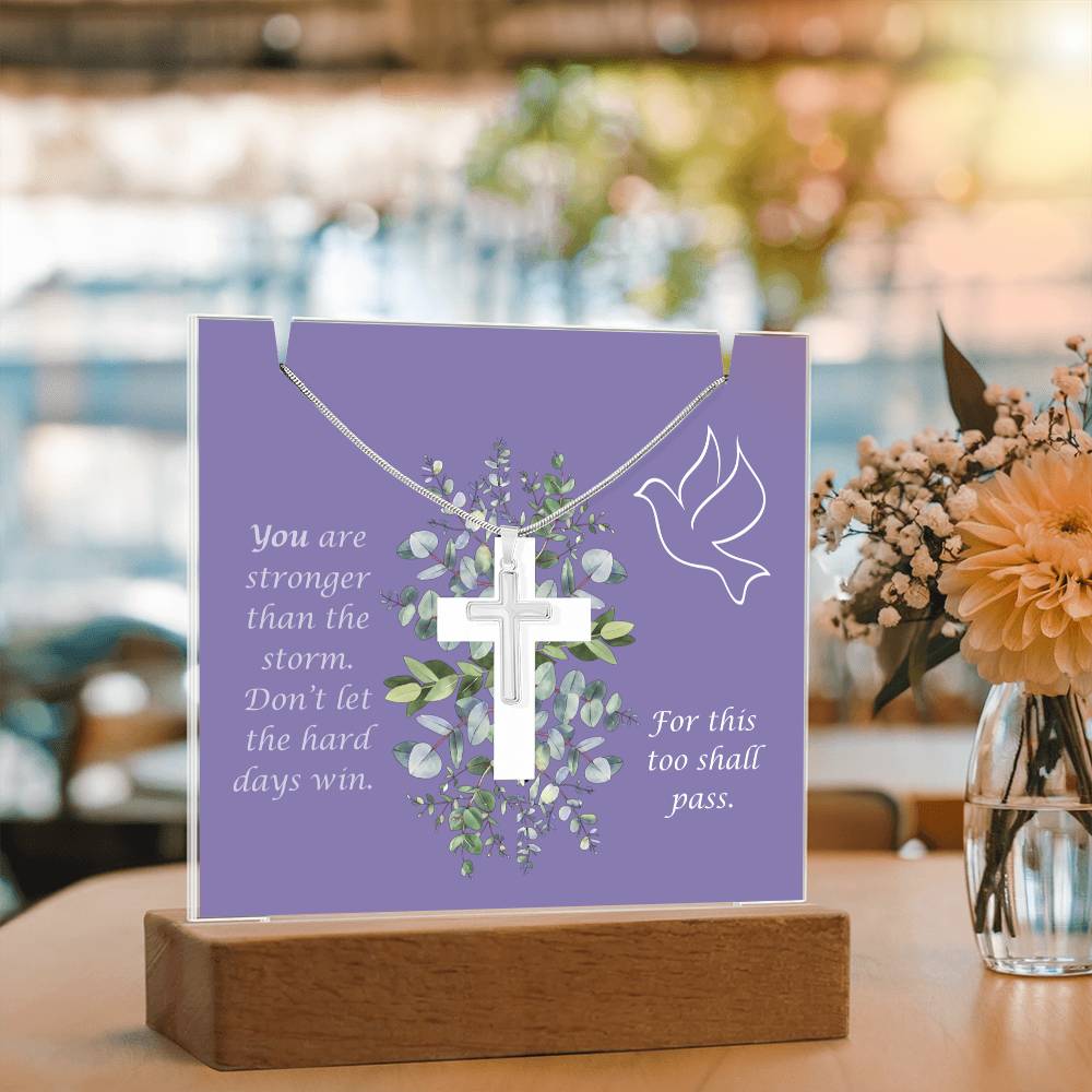 Acrylic Plaque with Cross Necklace Bundle (2)