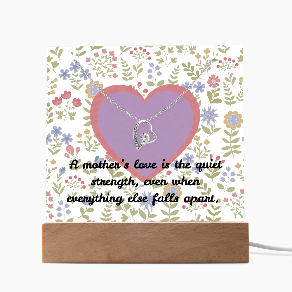 Keepsake Acrylic & Forever Love Necklace: A Mother's Strength