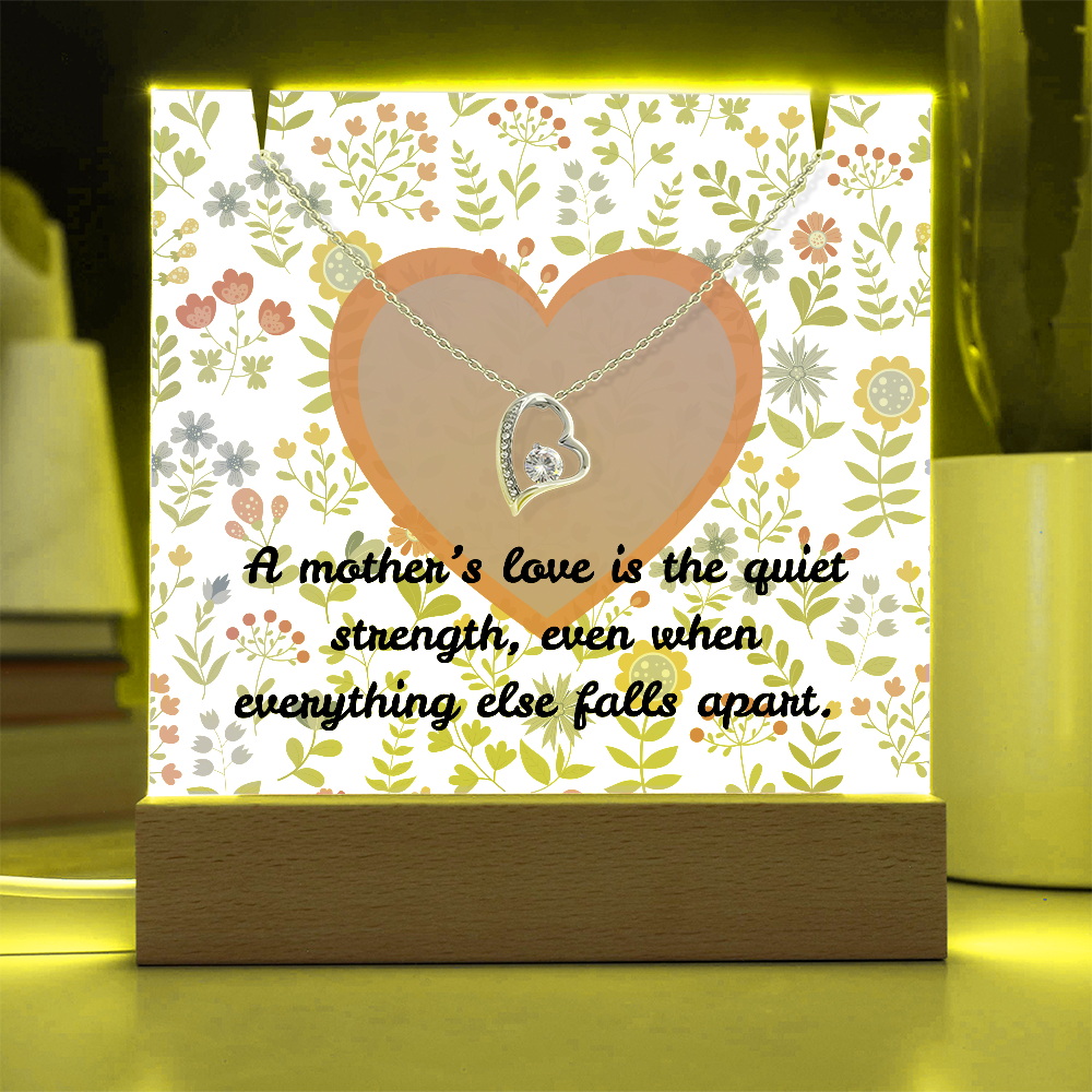 Keepsake Acrylic & Forever Love Necklace: A Mother's Strength
