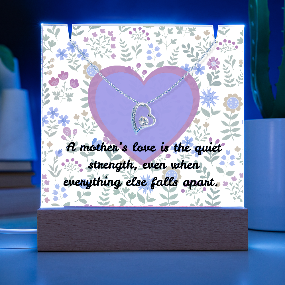 Keepsake Acrylic & Forever Love Necklace: A Mother's Strength