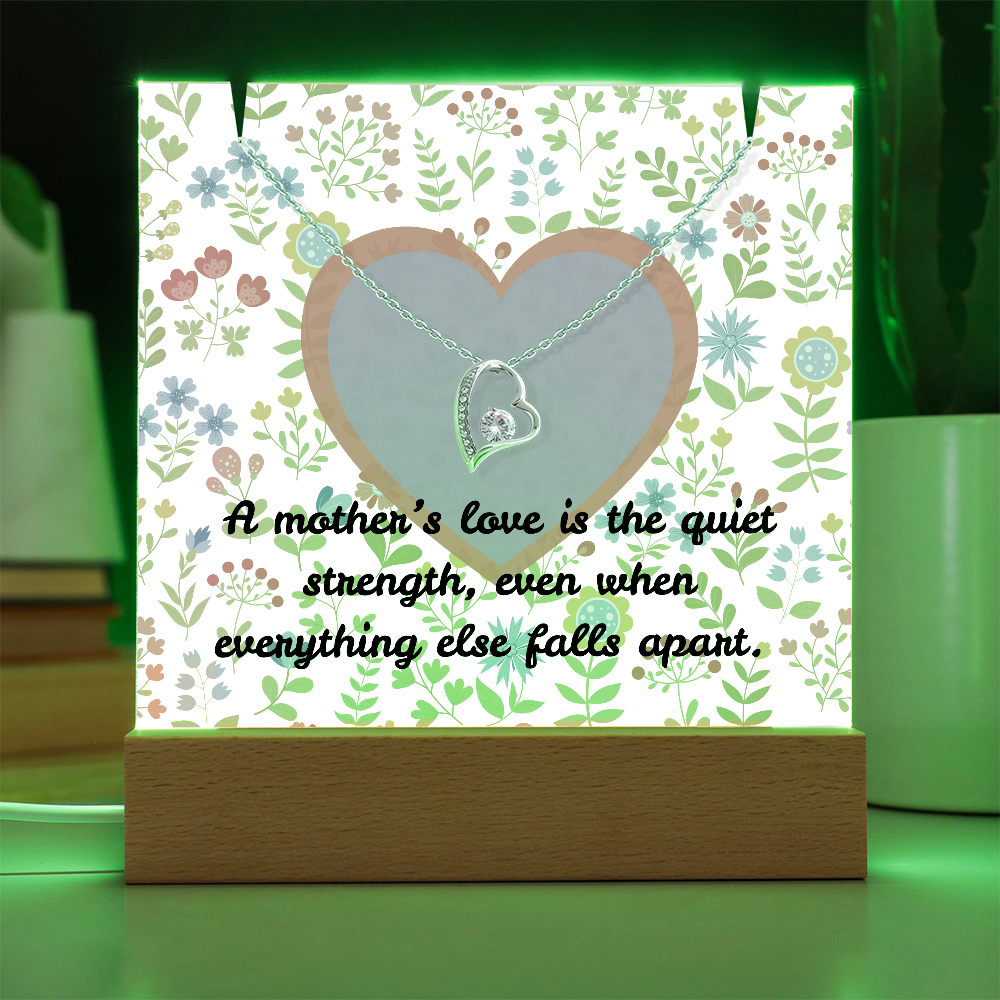 Keepsake Acrylic & Forever Love Necklace: A Mother's Strength