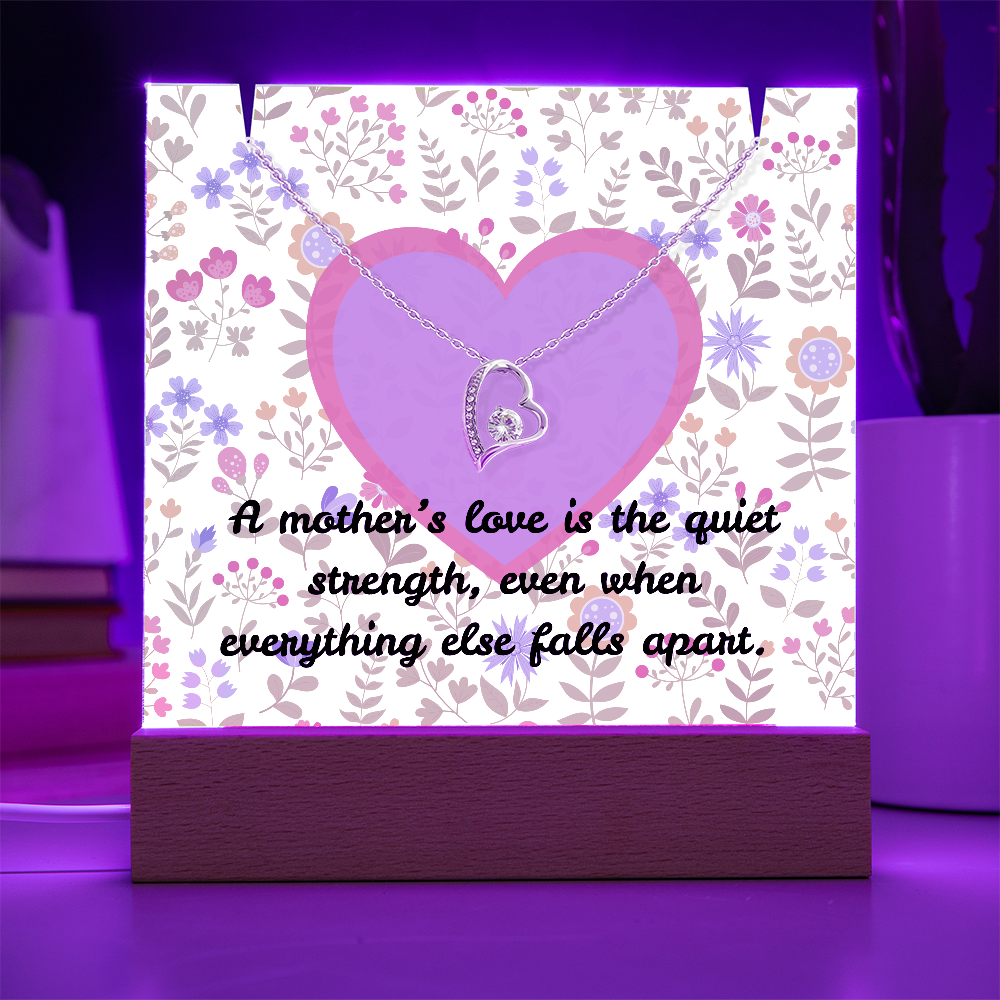 Keepsake Acrylic & Forever Love Necklace: A Mother's Strength