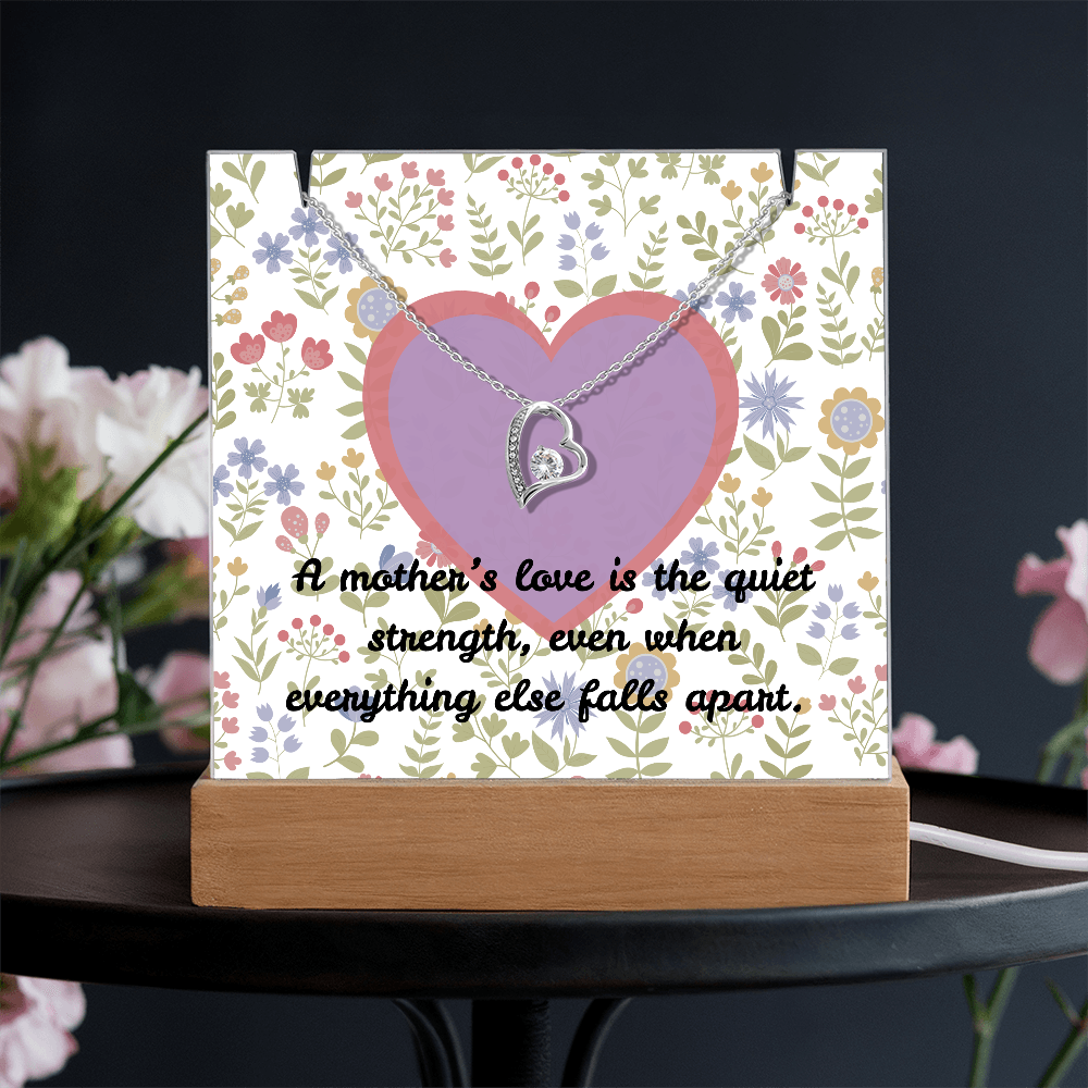 Keepsake Acrylic & Forever Love Necklace: A Mother's Strength