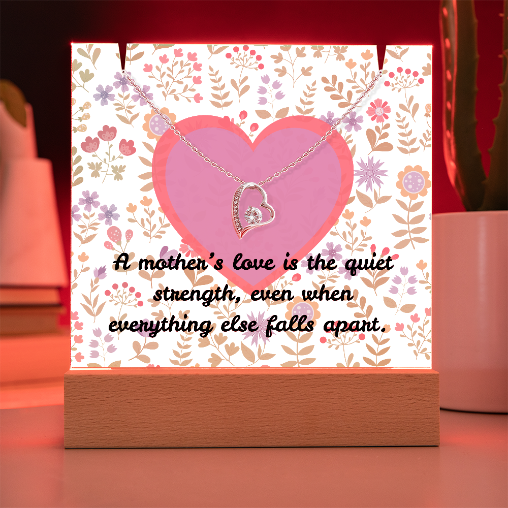 Keepsake Acrylic & Forever Love Necklace: A Mother's Strength