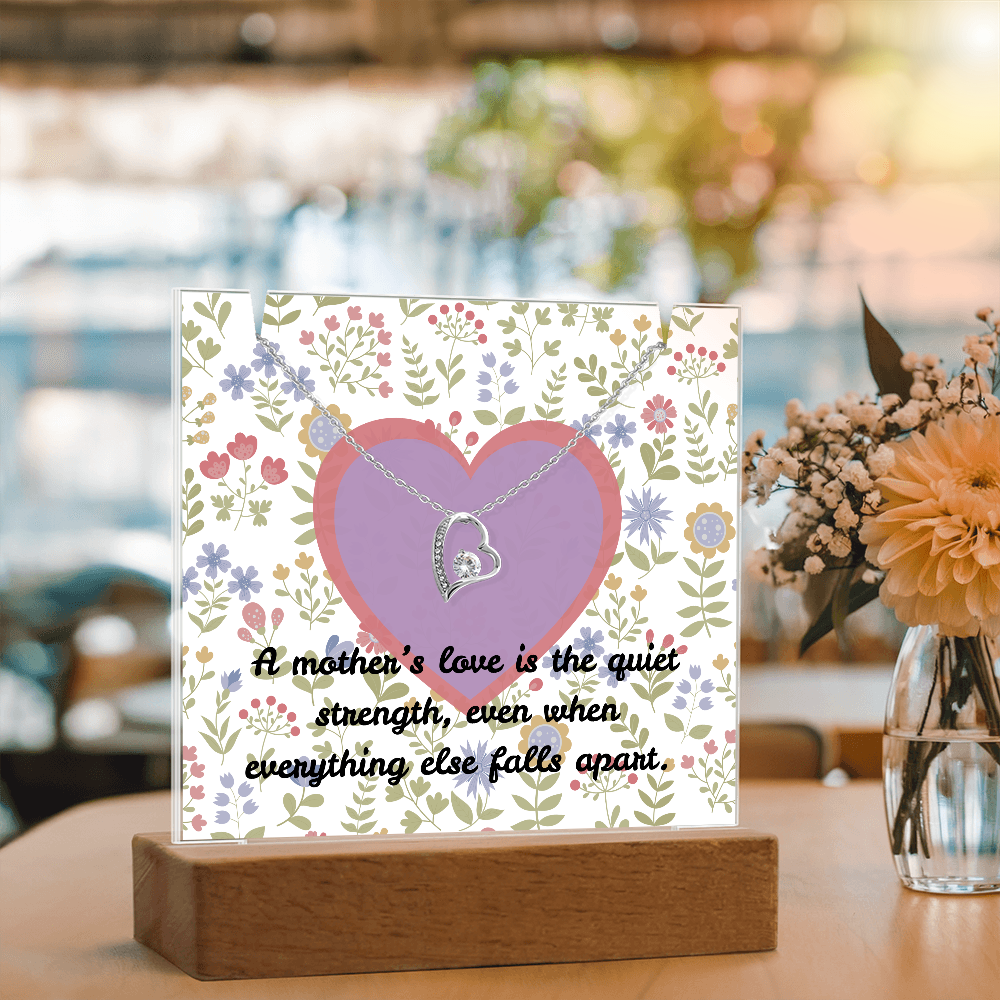 Keepsake Acrylic & Forever Love Necklace: A Mother's Strength