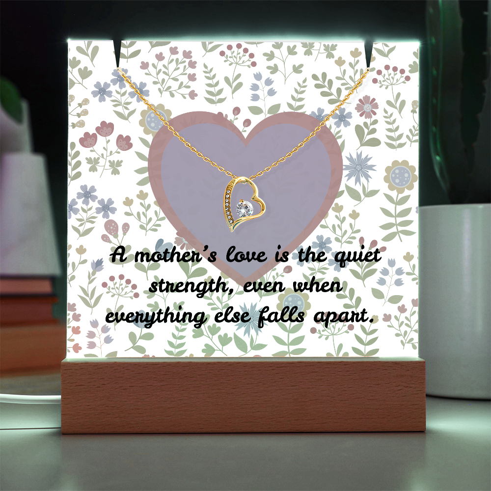 Keepsake Acrylic & Forever Love Necklace: A Mother's Strength