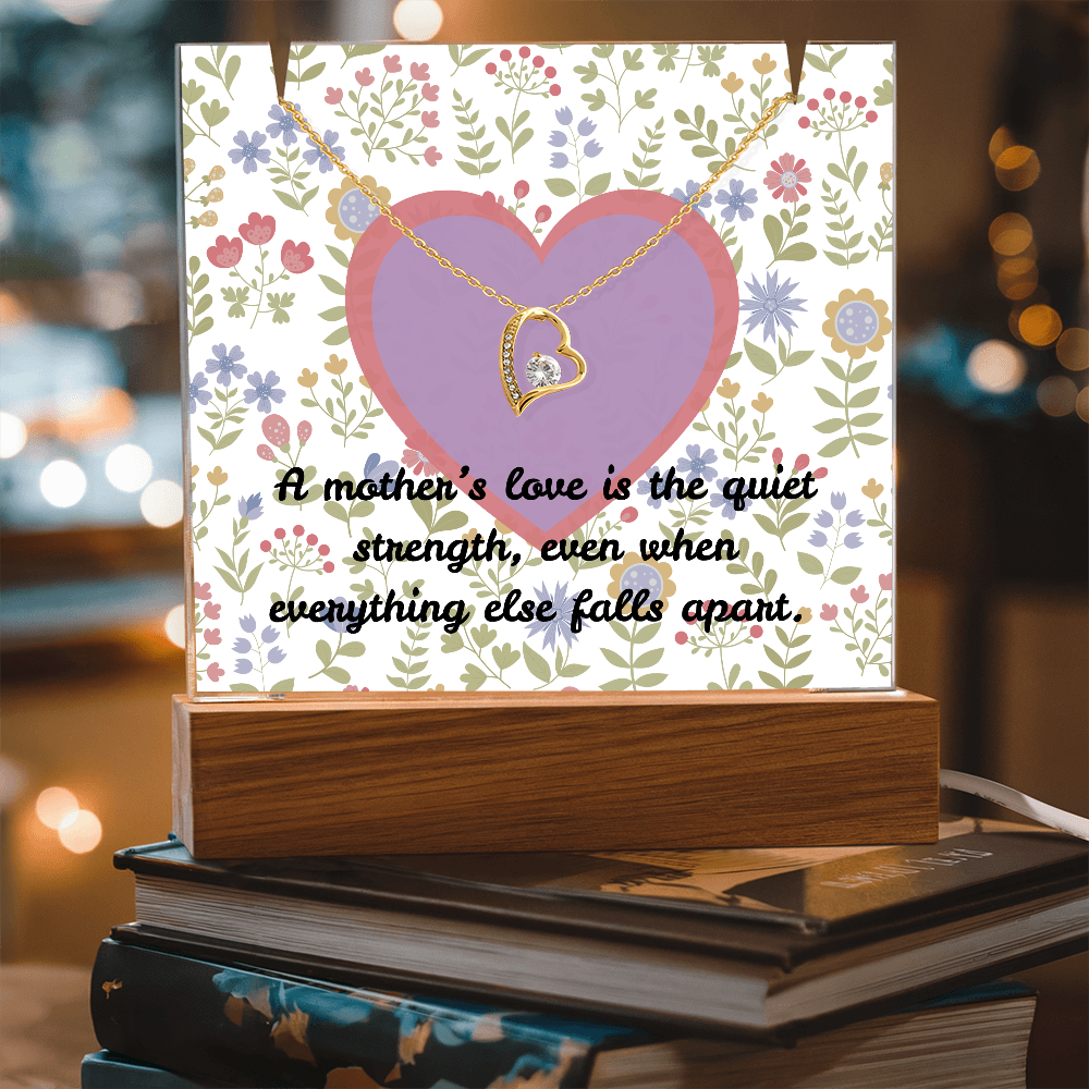 Keepsake Acrylic & Forever Love Necklace: A Mother's Strength