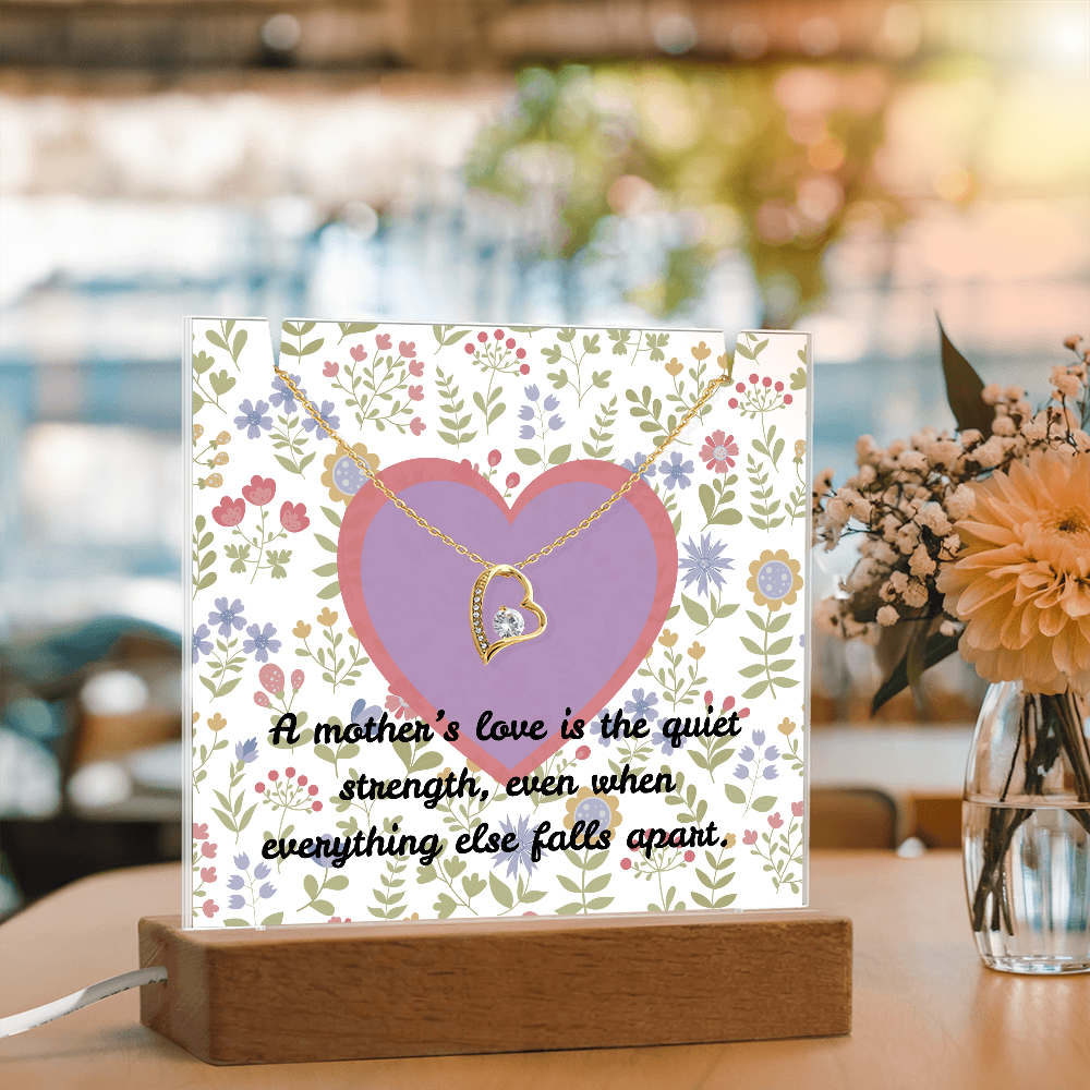 Keepsake Acrylic & Forever Love Necklace: A Mother's Strength