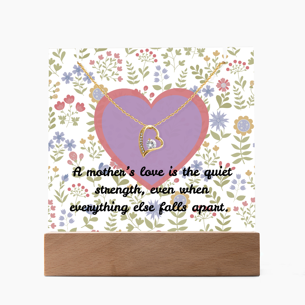 Keepsake Acrylic & Forever Love Necklace: A Mother's Strength