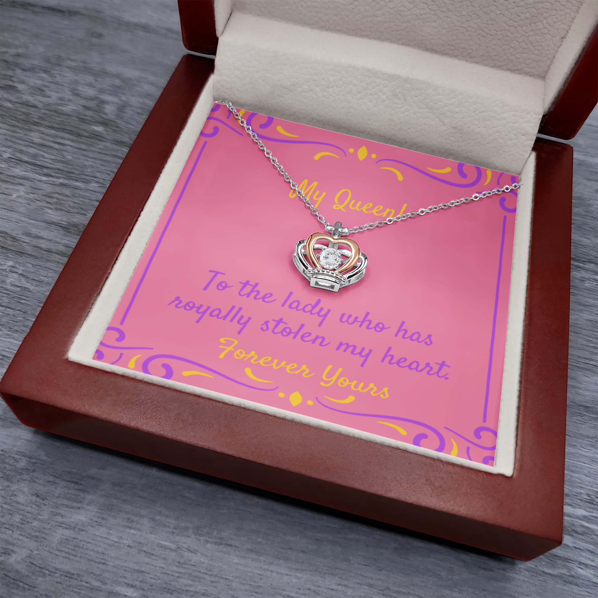 Crown Pendant Necklace: You are my Queen!