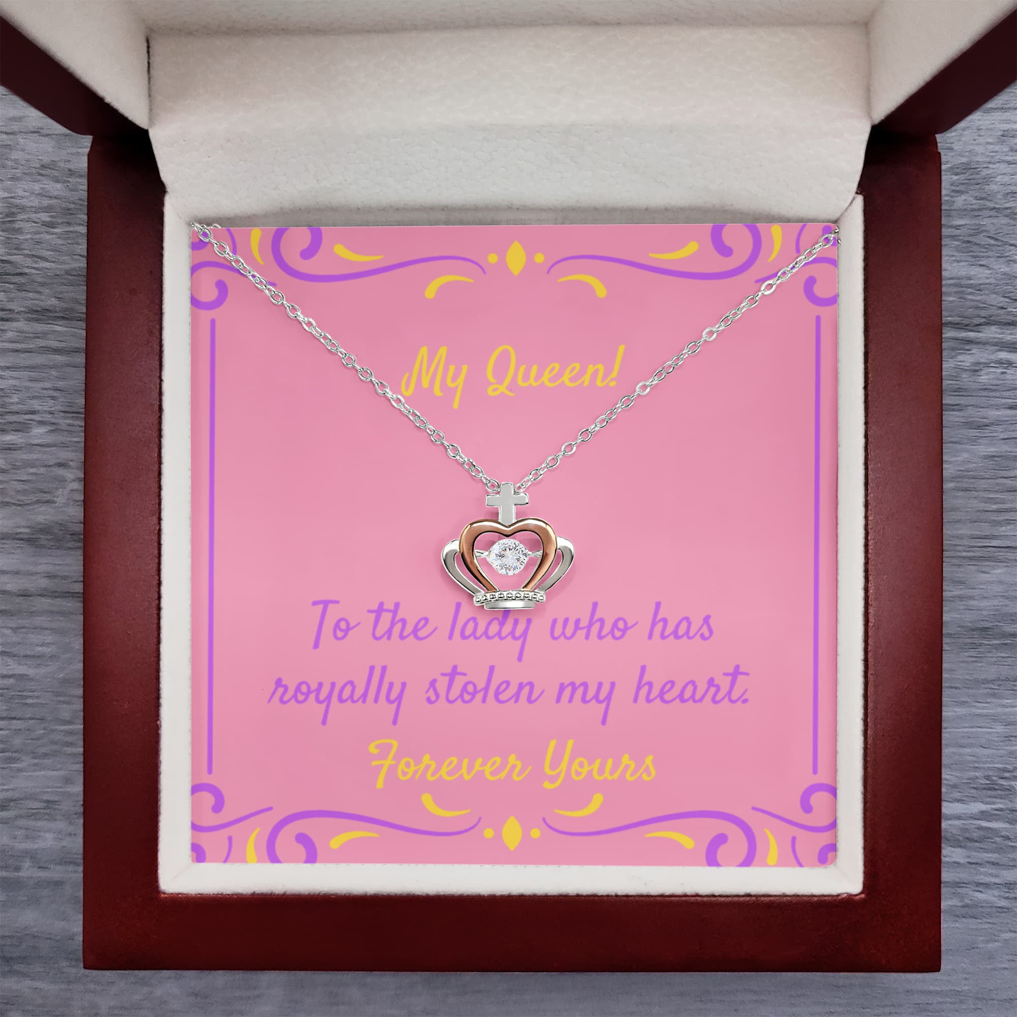 Crown Pendant Necklace: You are my Queen!